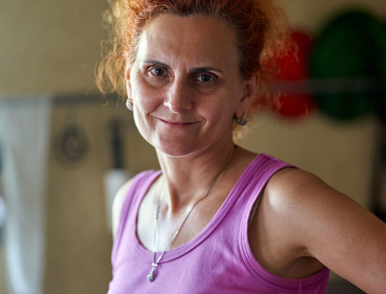 Curly hair woman indoor