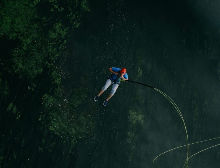 Image of someone bunjee jumping