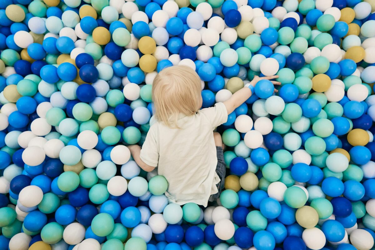 Small child in a soft play area